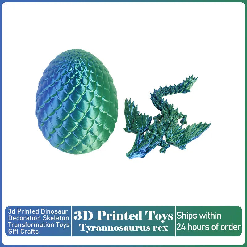 3D Printed Dragon with Movable Wings - Office Desk Accessory, Creative Home Decor, Perfect Christmas Present Holiday Gift