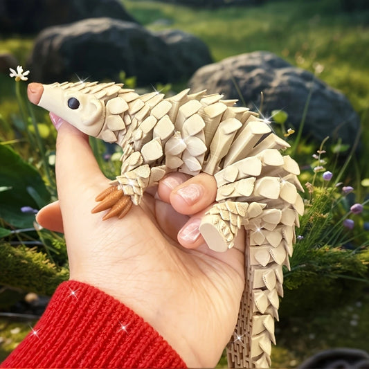 3D Printed Anime Hedgehog Statue - Durable Plastic Gradient Color Animal Decor, No Electricity Needed for Indoor/Outdoor Use, Pe